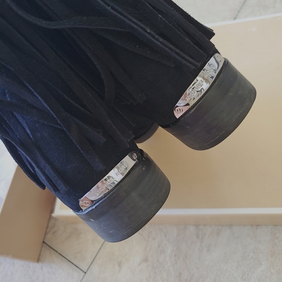 Michael kors fringe suede studded boots black - Picture 7 of 9